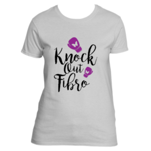 Knock Out Fibro Women's Tee- Black font